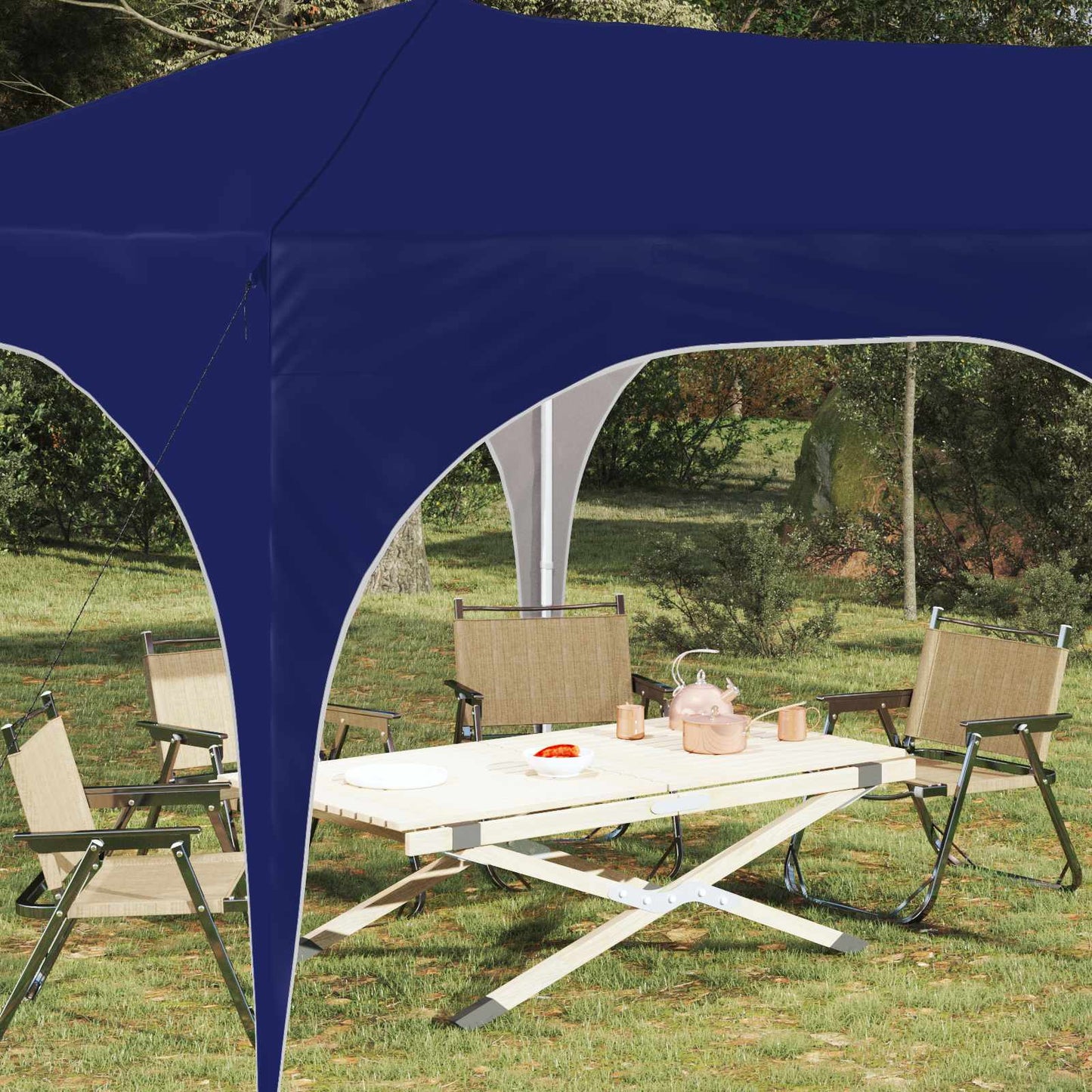 vidaXL Pop-up Party Tent 575 x 288 x 245 cm Blue Oxford Fabric
