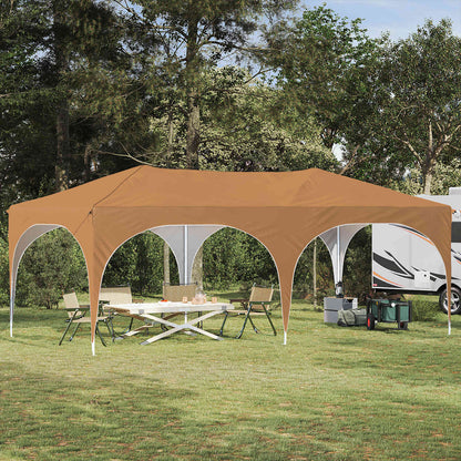 vidaXL Pop-up Party Tent 575 x 288 x 245 cm Beige Oxford Fabric