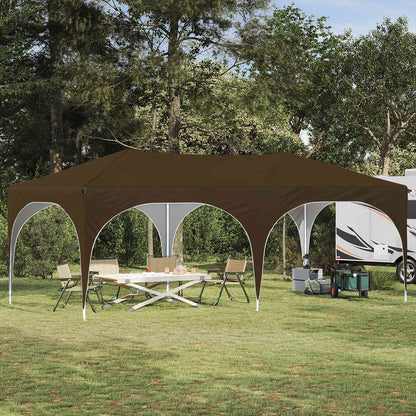 vidaXL Pop-up Party Tent 575 x 288 x 245 cm Taupe Oxford Fabric