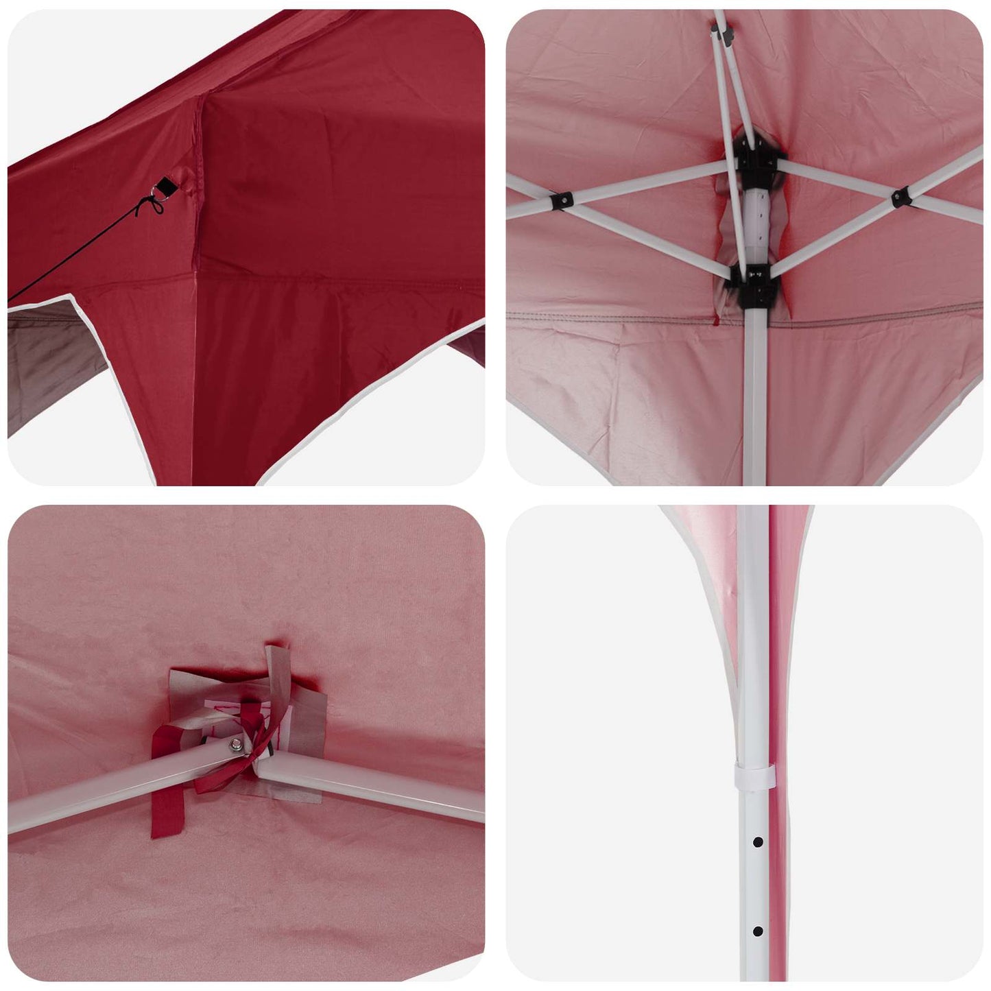 vidaXL Pop-up Party Tent 575 x 288 x 245 cm Burgundy Oxford Fabric