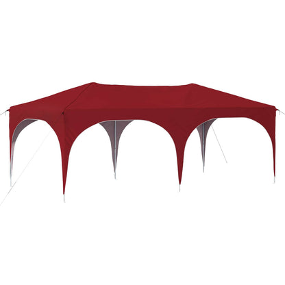 vidaXL Pop-up Party Tent 575 x 288 x 245 cm Burgundy Oxford Fabric