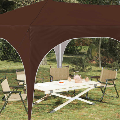 vidaXL Pop-up Party Tent 575 x 288 x 245 cm Brown Oxford Fabric