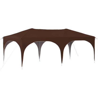 vidaXL Pop-up Party Tent 575 x 288 x 245 cm Brown Oxford Fabric