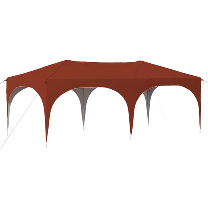 vidaXL Pop-up Party Tent 575 x 288 x 245 cm Terracotta Oxford Fabric