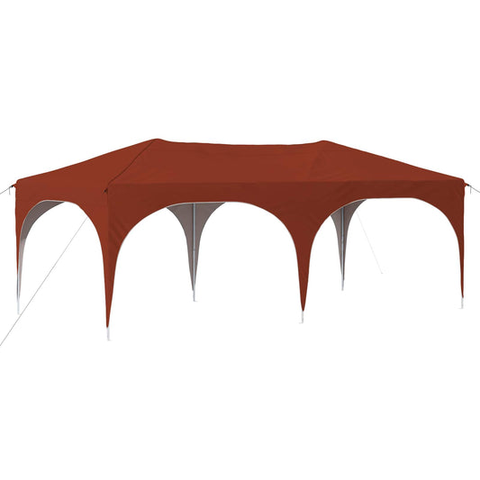 vidaXL Pop-up Party Tent 575 x 288 x 245 cm Terracotta Oxford Fabric