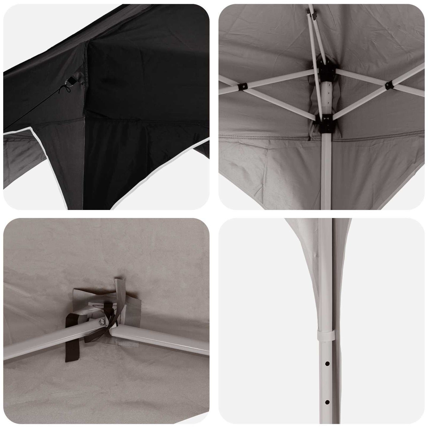 vidaXL Pop-up Party Tent 575 x 288 x 245 cm Black Oxford Fabric