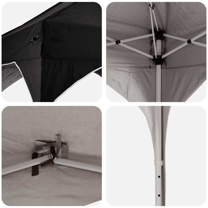 vidaXL Pop-up Party Tent 575 x 288 x 245 cm Black Oxford Fabric