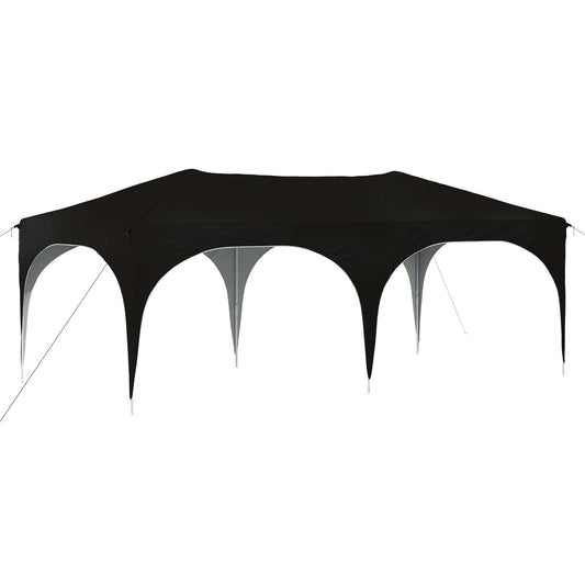 vidaXL Pop-up Party Tent 575 x 288 x 245 cm Black Oxford Fabric