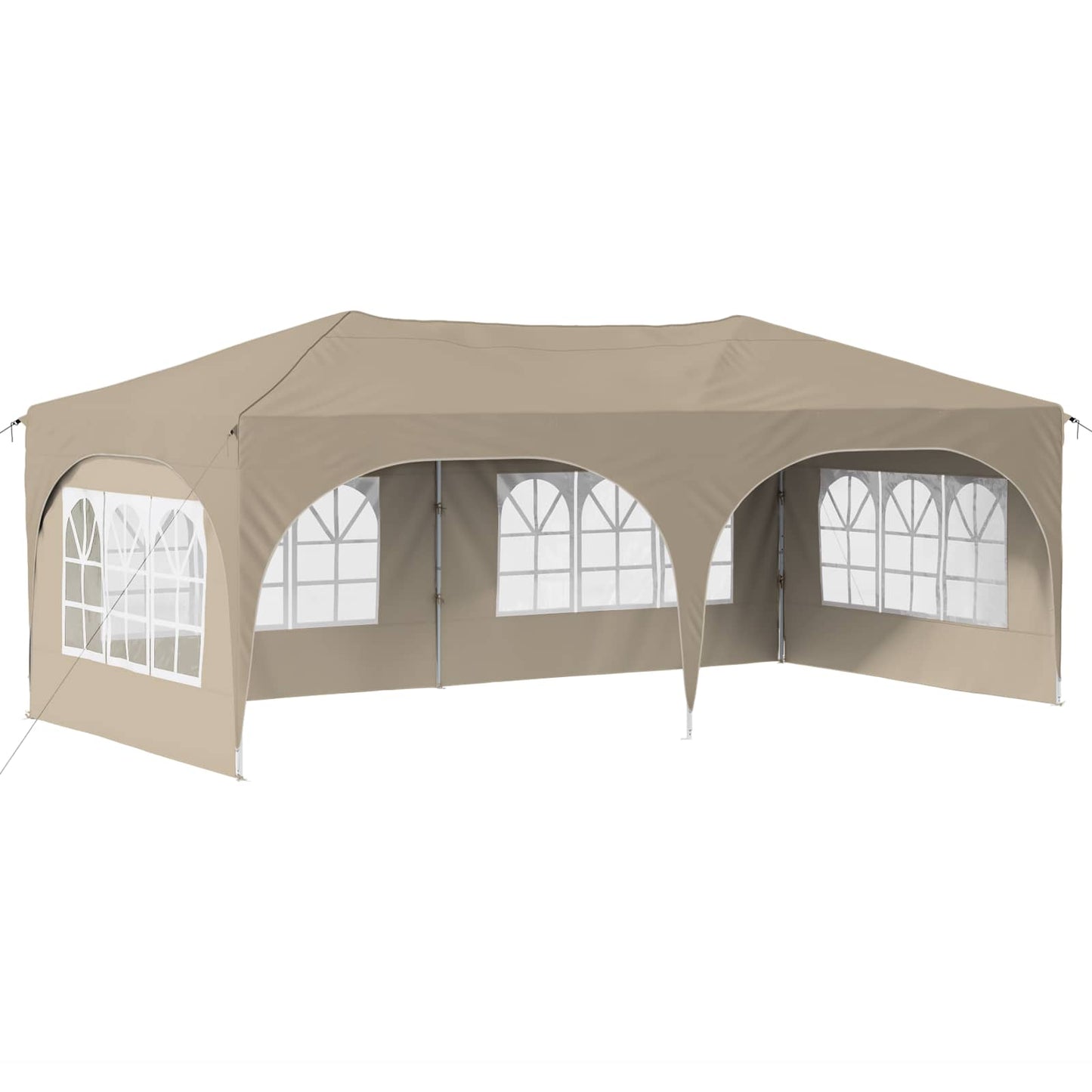 vidaXL Pop-up Party Tent 575 x 288 x 245 cm Cream Oxford Fabric