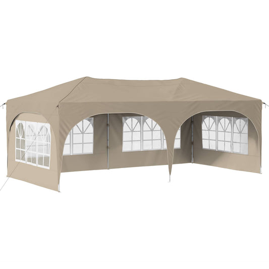 vidaXL Pop-up Party Tent 575 x 288 x 245 cm Cream Oxford Fabric