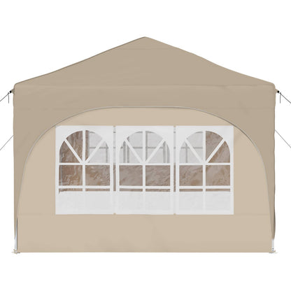 vidaXL Pop-up Party Tent 575 x 288 x 245 cm Cream Oxford Fabric