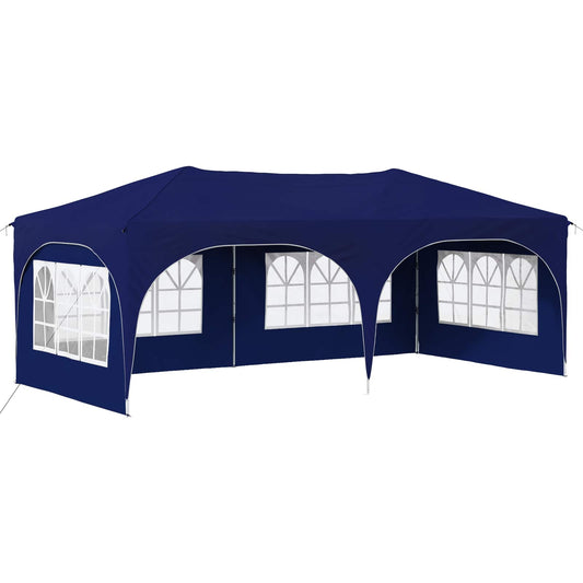 vidaXL Pop-up Party Tent 575 x 288 x 245 cm Blue Oxford Fabric