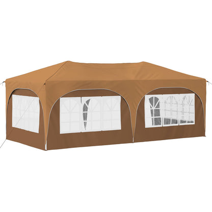 vidaXL Pop-up Party Tent 575 x 288 x 245 cm Beige Oxford Fabric