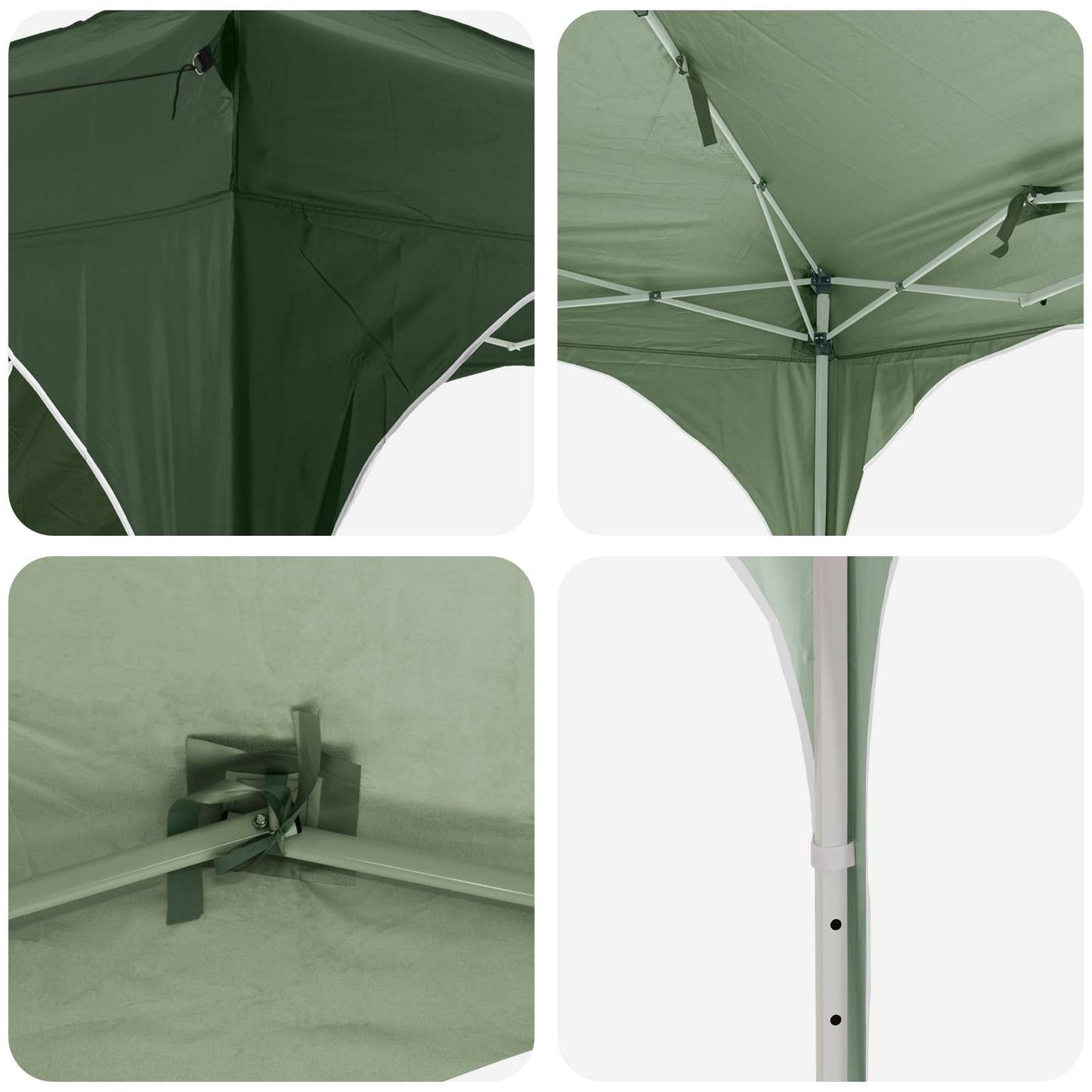 vidaXL Pop-up Party Tent 575 x 288 x 245 cm Green Oxford Fabric