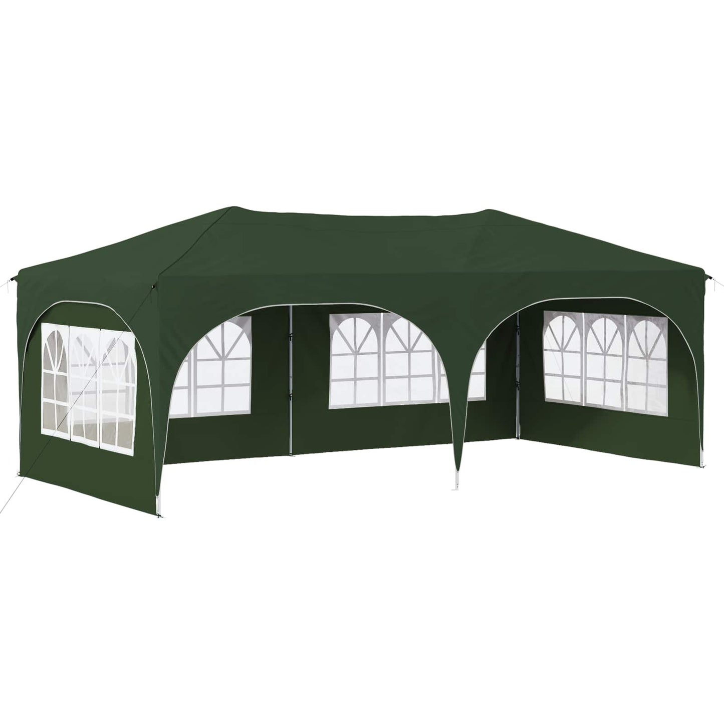 vidaXL Pop-up Party Tent 575 x 288 x 245 cm Green Oxford Fabric