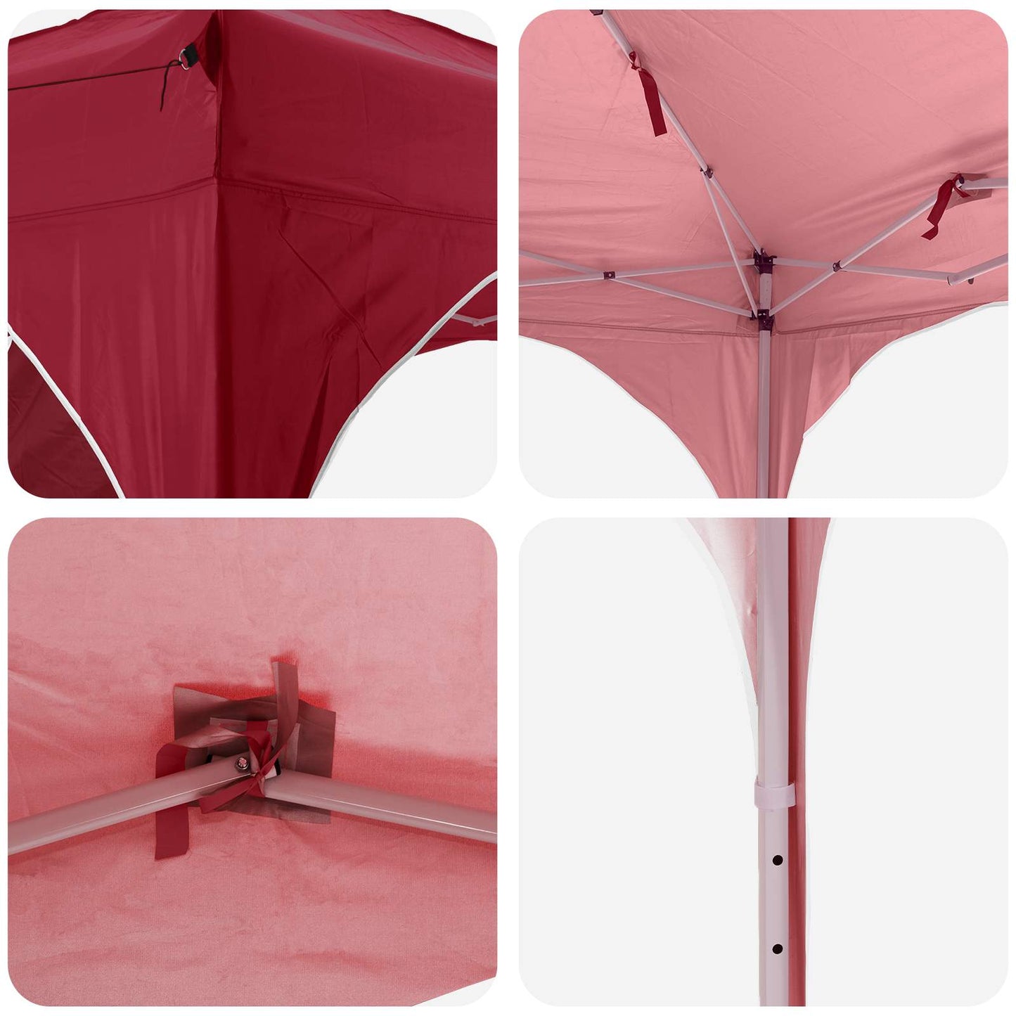 vidaXL Pop-up Party Tent 575 x 288 x 245 cm Burgundy Oxford Fabric