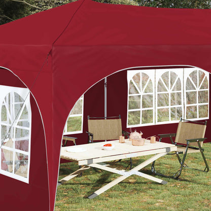 vidaXL Pop-up Party Tent 575 x 288 x 245 cm Burgundy Oxford Fabric