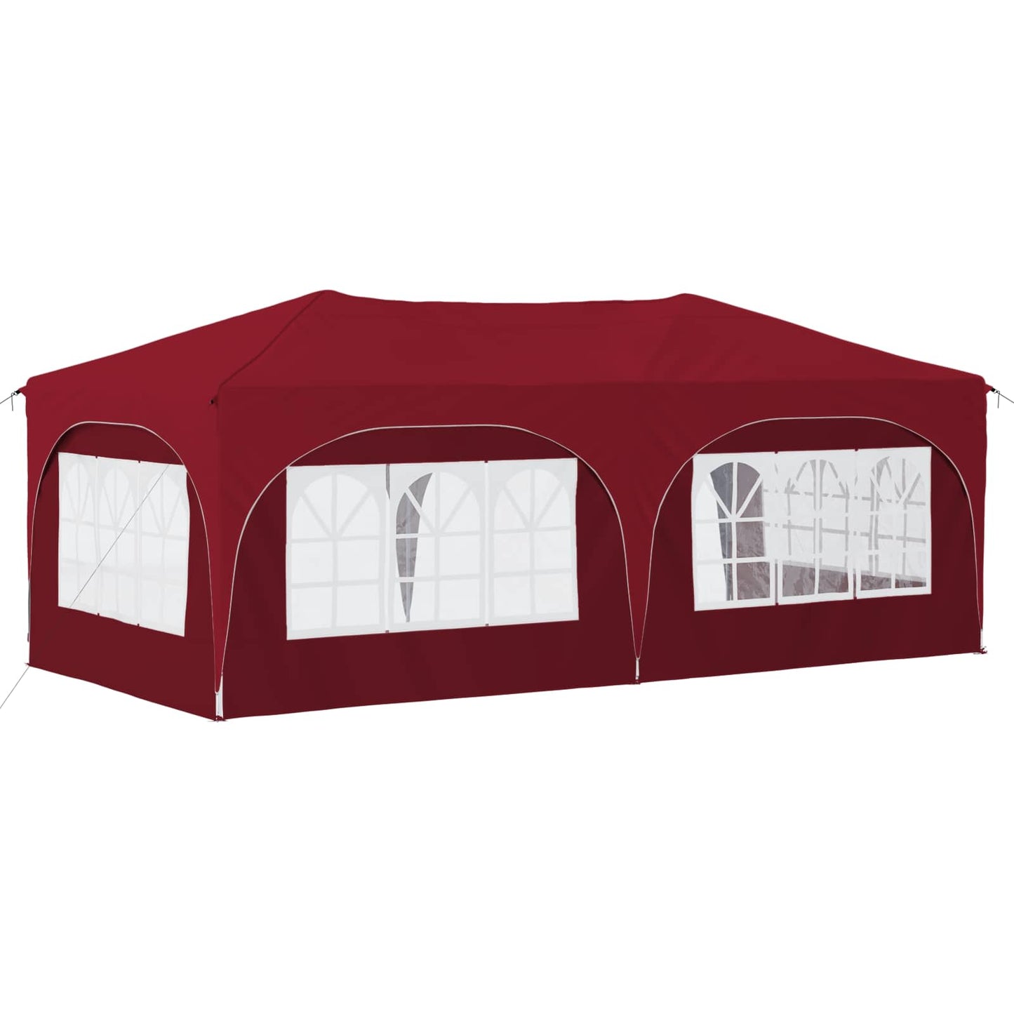 vidaXL Pop-up Party Tent 575 x 288 x 245 cm Burgundy Oxford Fabric