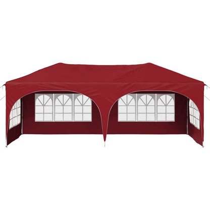 vidaXL Pop-up Party Tent 575 x 288 x 245 cm Burgundy Oxford Fabric