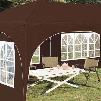 vidaXL Pop-up Party Tent 575 x 288 x 245 cm Brown Oxford Fabric