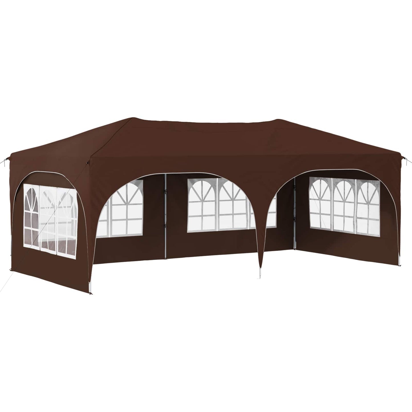 vidaXL Pop-up Party Tent 575 x 288 x 245 cm Brown Oxford Fabric