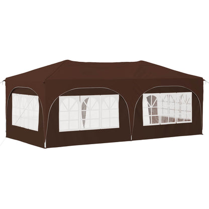 vidaXL Pop-up Party Tent 575 x 288 x 245 cm Brown Oxford Fabric