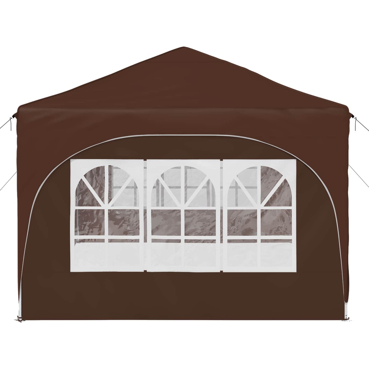 vidaXL Pop-up Party Tent 575 x 288 x 245 cm Brown Oxford Fabric