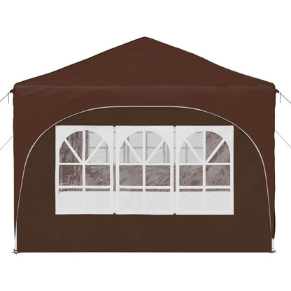 vidaXL Pop-up Party Tent 575 x 288 x 245 cm Brown Oxford Fabric