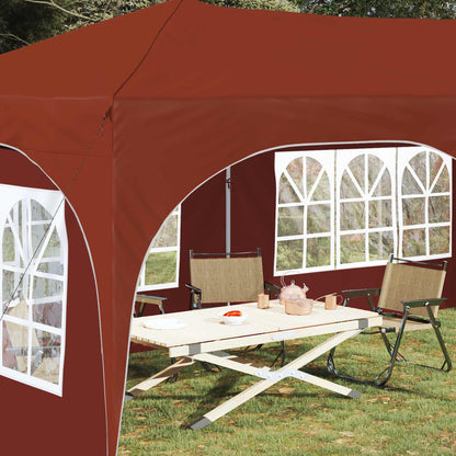 vidaXL Pop-up Party Tent 575 x 288 x 245 cm Terracotta Oxford Fabric