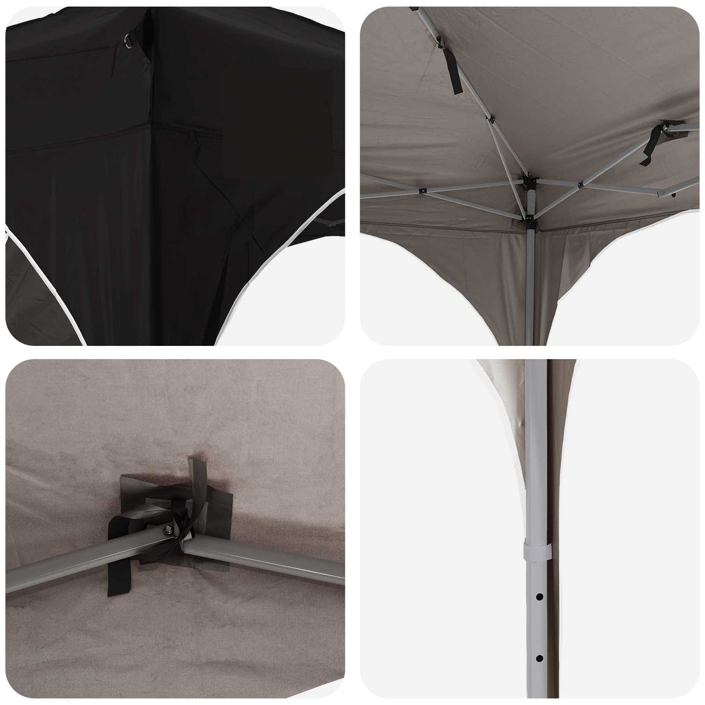 vidaXL Pop-up Party Tent 575 x 288 x 245 cm Black Oxford Fabric