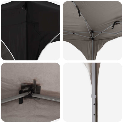 vidaXL Pop-up Party Tent 575 x 288 x 245 cm Black Oxford Fabric
