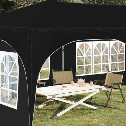 vidaXL Pop-up Party Tent 575 x 288 x 245 cm Black Oxford Fabric