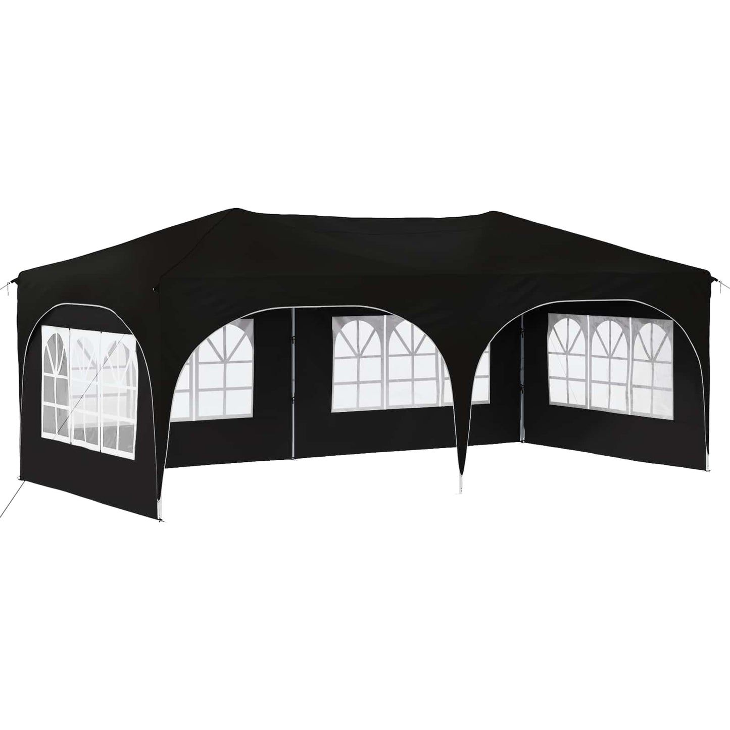 vidaXL Pop-up Party Tent 575 x 288 x 245 cm Black Oxford Fabric