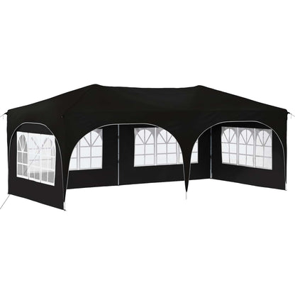vidaXL Pop-up Party Tent 575 x 288 x 245 cm Black Oxford Fabric