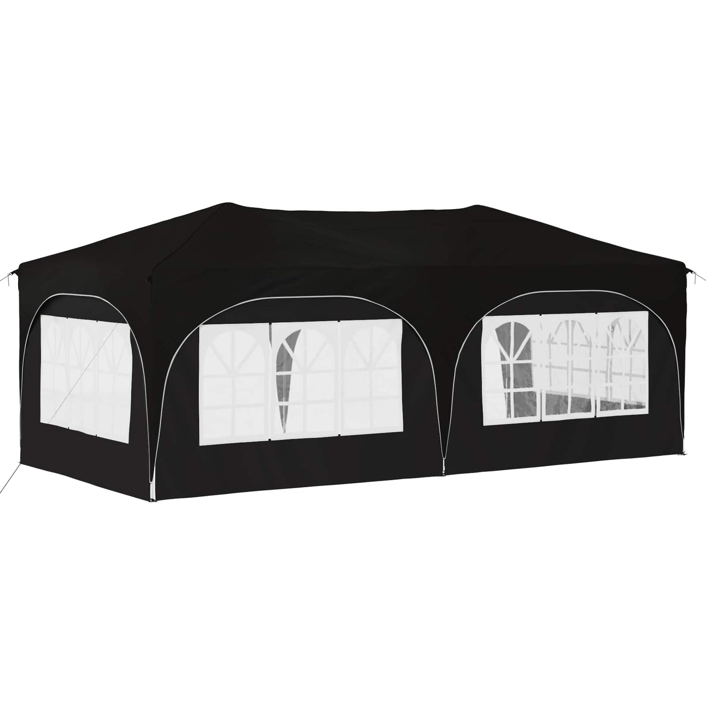vidaXL Pop-up Party Tent 575 x 288 x 245 cm Black Oxford Fabric