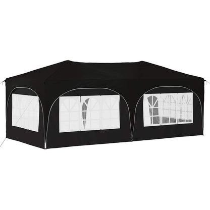 vidaXL Pop-up Party Tent 575 x 288 x 245 cm Black Oxford Fabric