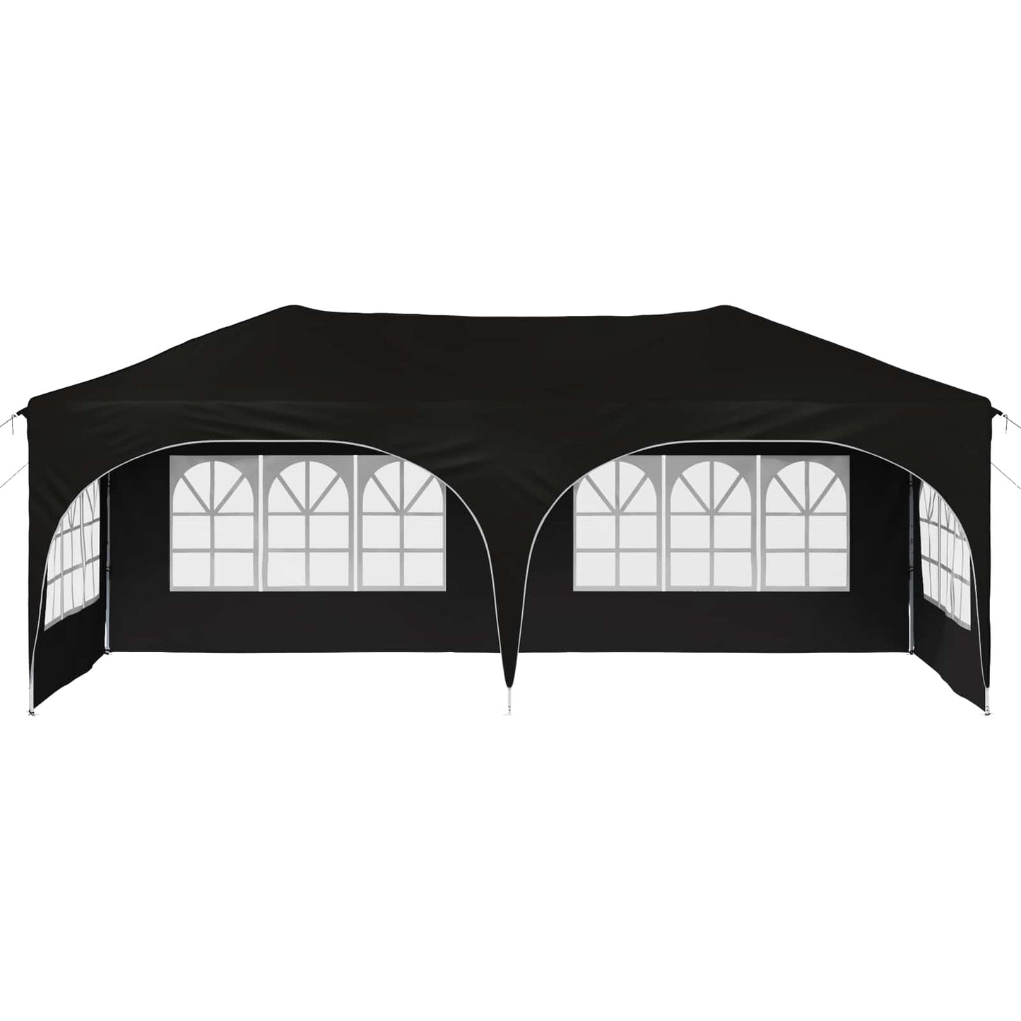 vidaXL Pop-up Party Tent 575 x 288 x 245 cm Black Oxford Fabric