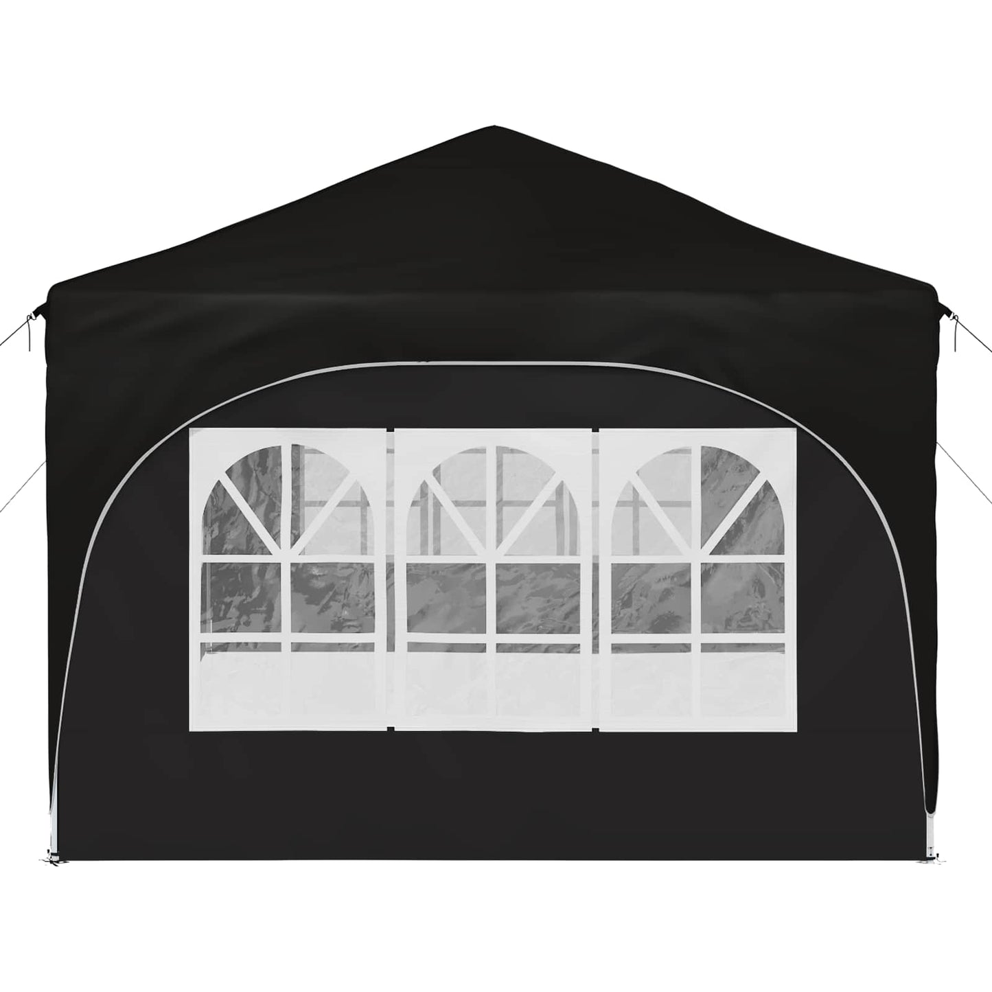 vidaXL Pop-up Party Tent 575 x 288 x 245 cm Black Oxford Fabric