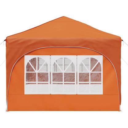 vidaXL Pop-up Party Tent 575 x 288 x 245 cm Orange Oxford Fabric