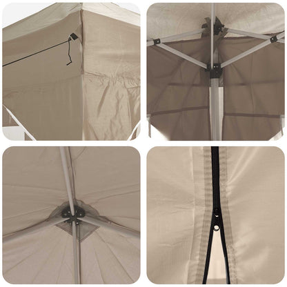 vidaXL Pop-up Party Tent 575 x 288 x 245 cm Cream Oxford Fabric
