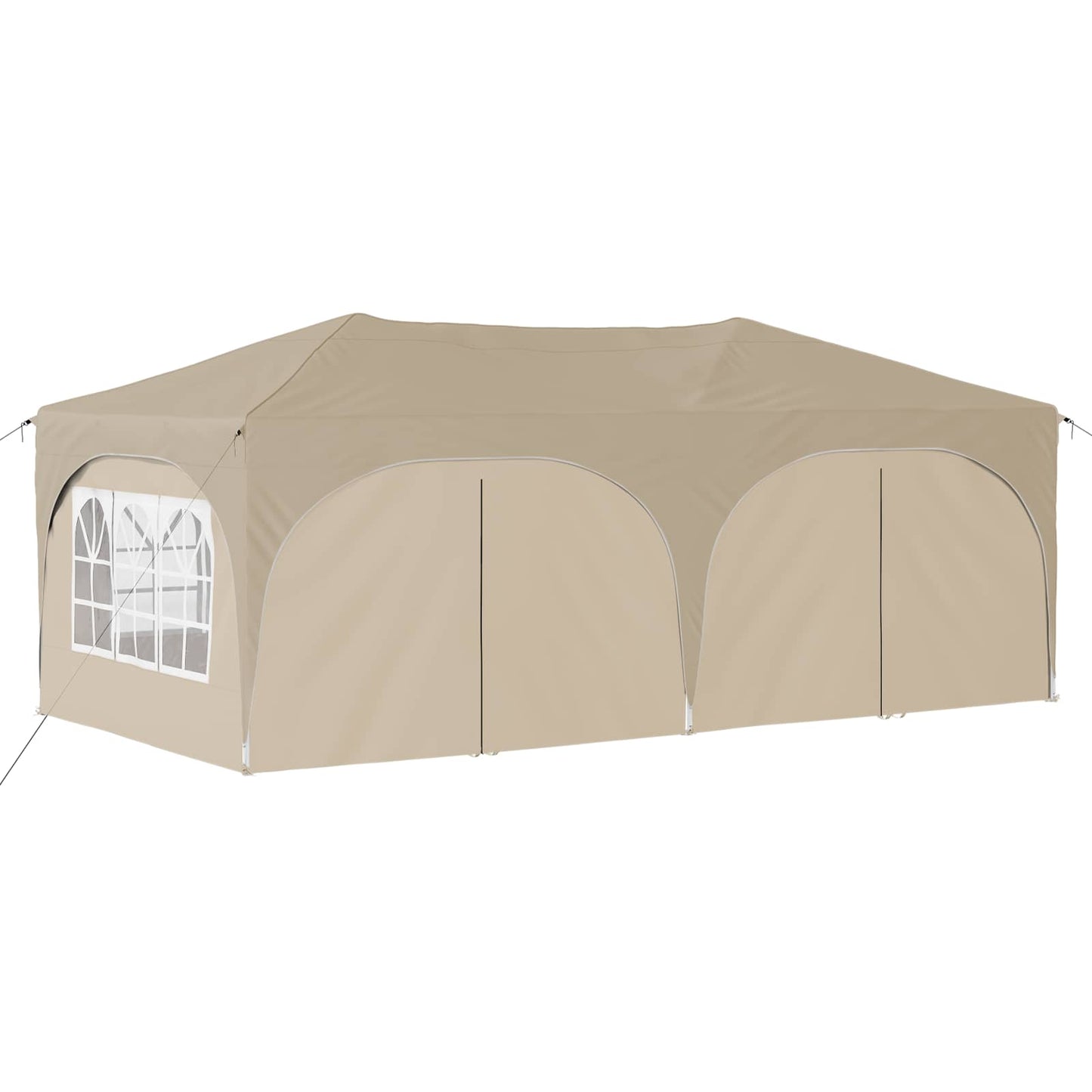 vidaXL Pop-up Party Tent 575 x 288 x 245 cm Cream Oxford Fabric