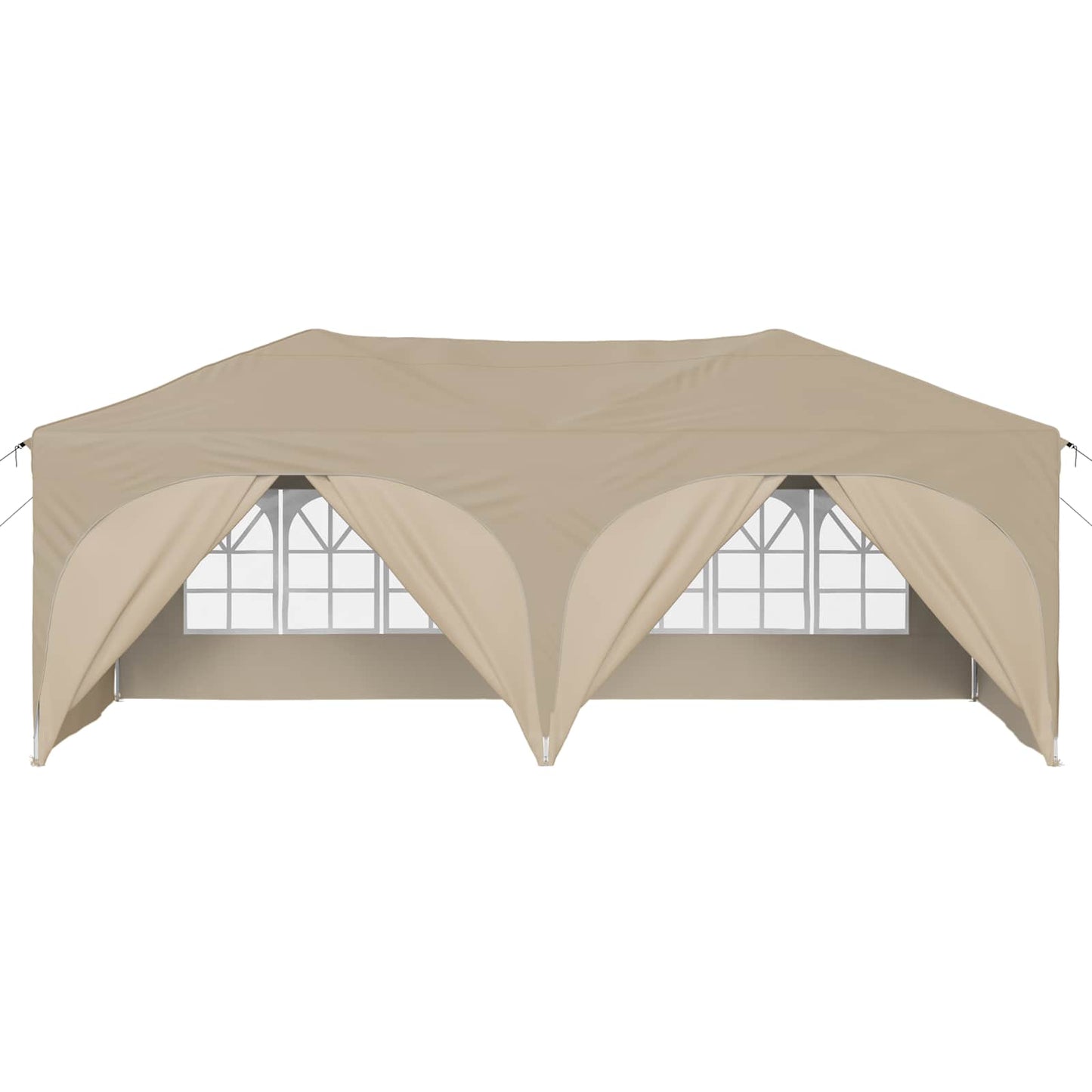 vidaXL Pop-up Party Tent 575 x 288 x 245 cm Cream Oxford Fabric