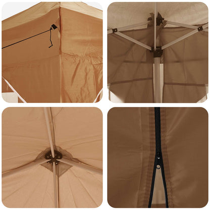 vidaXL Pop-up Party Tent 575 x 288 x 245 cm Beige Oxford Fabric