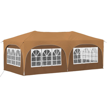 vidaXL Pop-up Party Tent 575 x 288 x 245 cm Beige Oxford Fabric