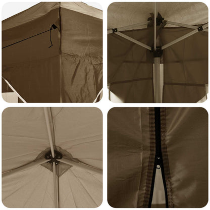 vidaXL Pop-up Party Tent 575 x 288 x 245 cm Taupe Oxford Fabric