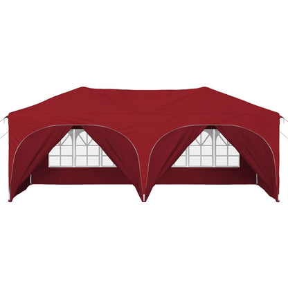 vidaXL Pop-up Party Tent 575 x 288 x 245 cm Burgundy Oxford Fabric