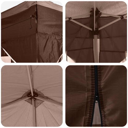 vidaXL Pop-up Party Tent 575 x 288 x 245 cm Brown Oxford Fabric