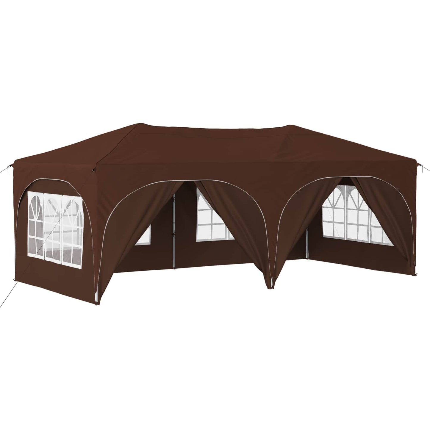 vidaXL Pop-up Party Tent 575 x 288 x 245 cm Brown Oxford Fabric