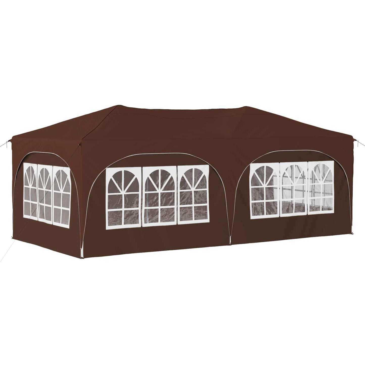 vidaXL Pop-up Party Tent 575 x 288 x 245 cm Brown Oxford Fabric
