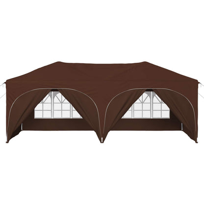 vidaXL Pop-up Party Tent 575 x 288 x 245 cm Brown Oxford Fabric